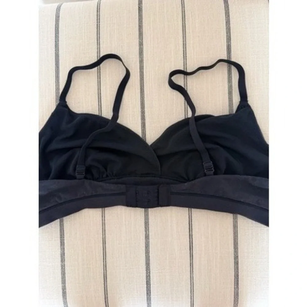 Skims Triangle Bralette everybody Black Unlined Bra Adjustable Straps Womens XL